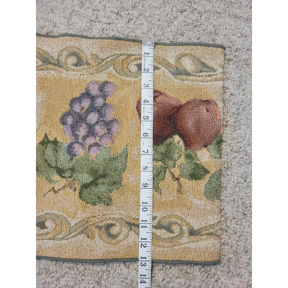 Blum Fruits Tapestry Table Runner Woven Dining Kitchen Decor with Tassel 13